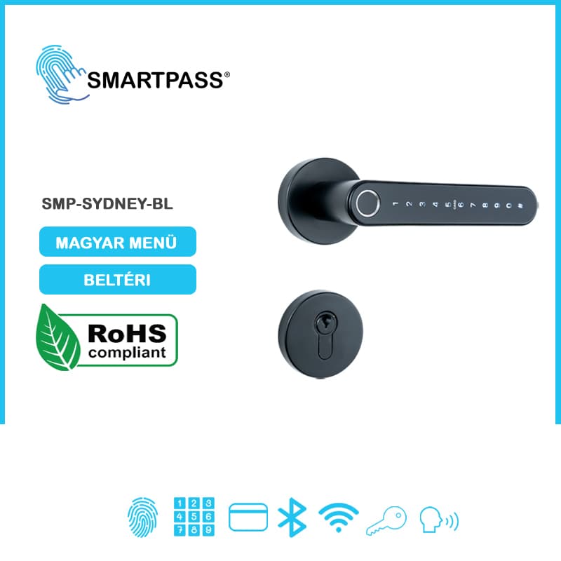 Sydney Black Okos Kilincs Fekete